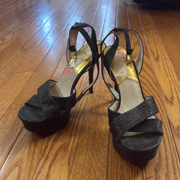 Michael kors black glitter sparkle high heels 👠 9 - Picture 2 of 8
